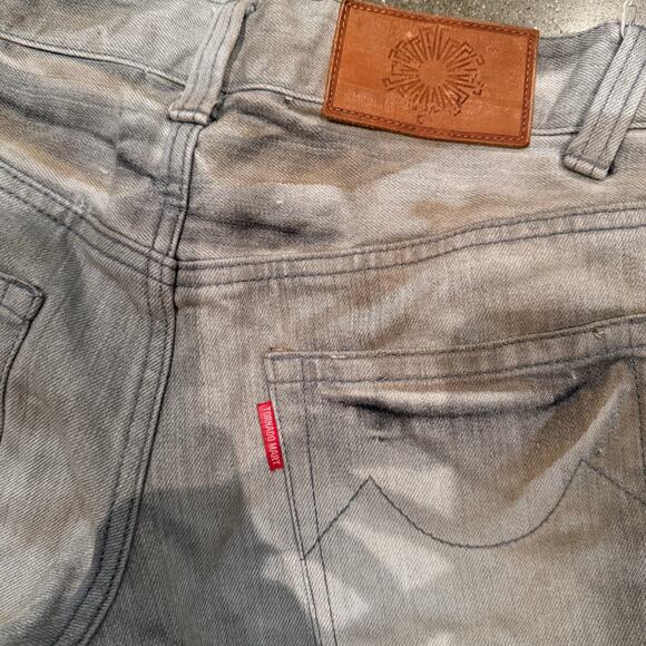Tornado mart whisker sand gray wash boot cut flare jeans - Picture 5 of 8